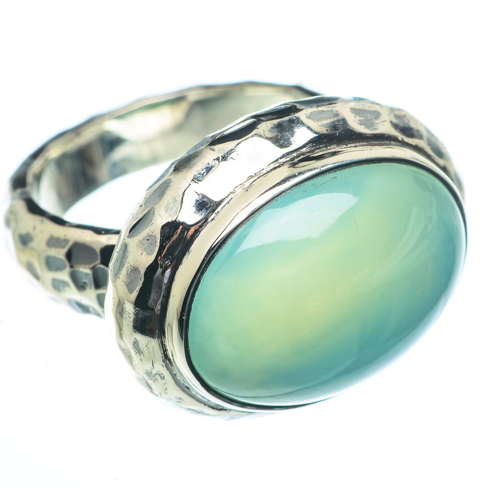 Aqua Chalcedony Rings handcrafted by Anasilvercos - RING62792