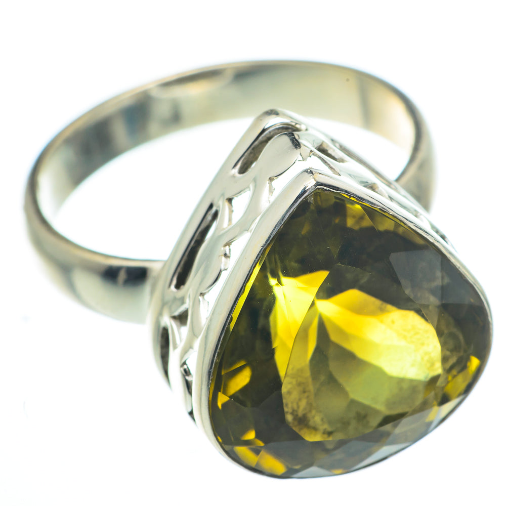 Olive Quartz Rings handcrafted by Anasilvercos - RING62819