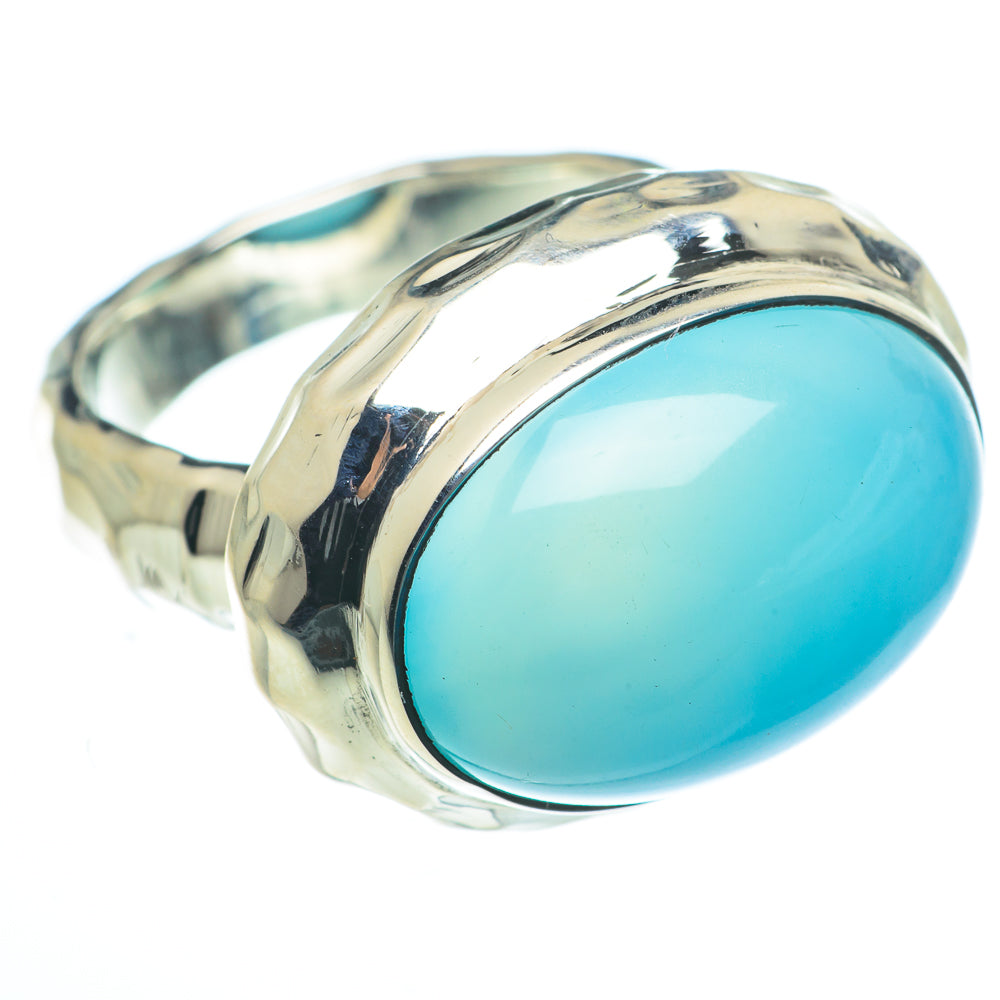 Aqua Chalcedony Rings handcrafted by Anasilvercos - RING62870