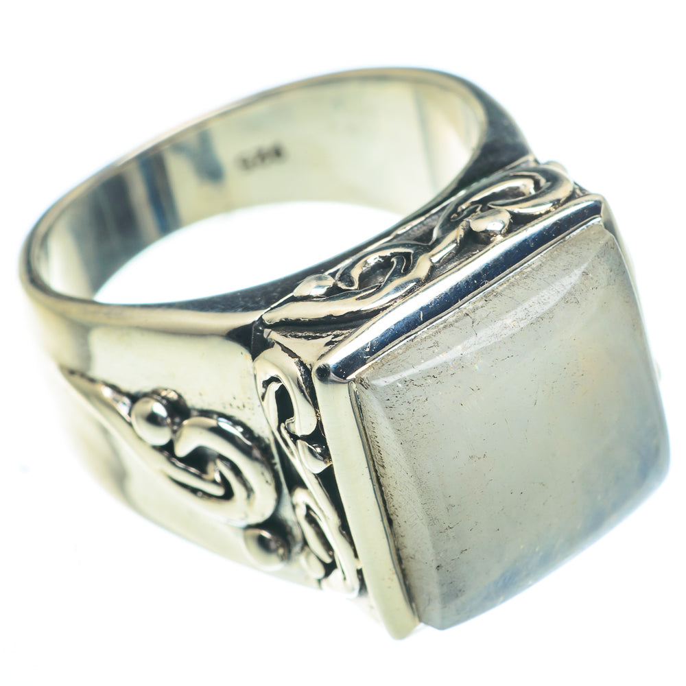 Rainbow Moonstone Rings handcrafted by Anasilvercos - RING62885