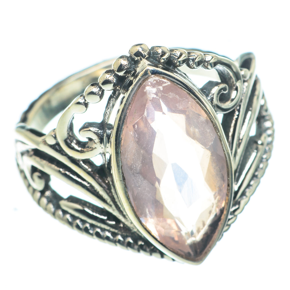 Rose Quartz Rings handcrafted by Anasilvercos - RING62902
