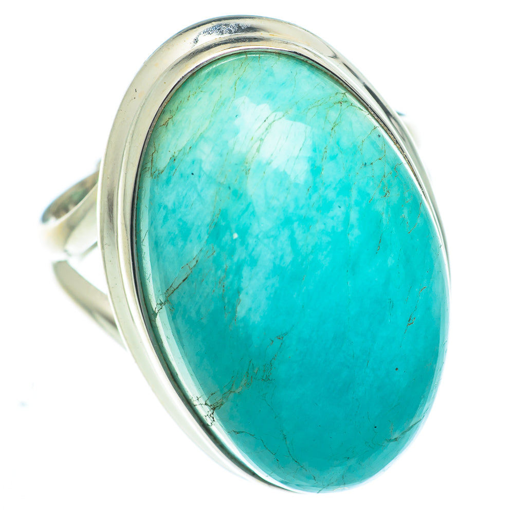 Peruvian Amazonite Rings handcrafted by Anasilvercos - RING62914