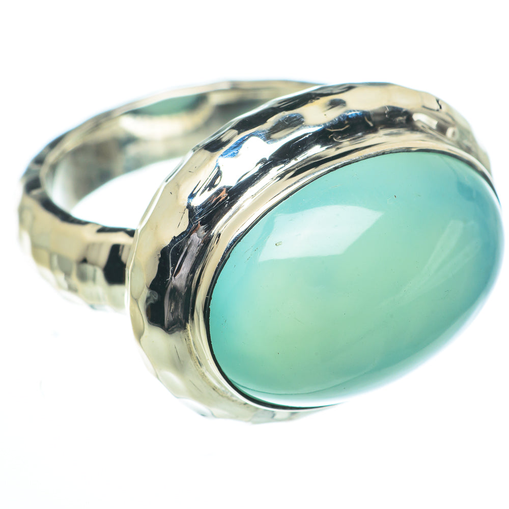 Aqua Chalcedony Rings handcrafted by Anasilvercos - RING62928