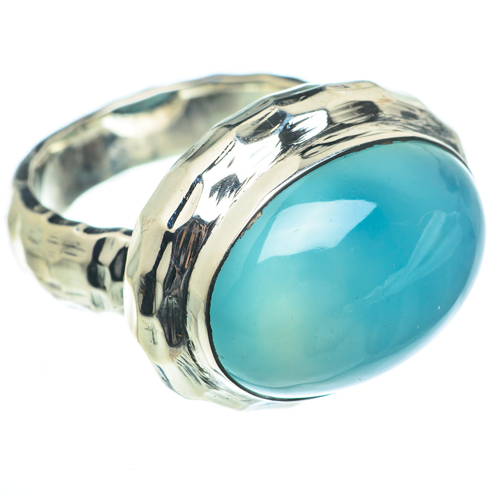 Aqua Chalcedony Rings handcrafted by Anasilvercos - RING62948