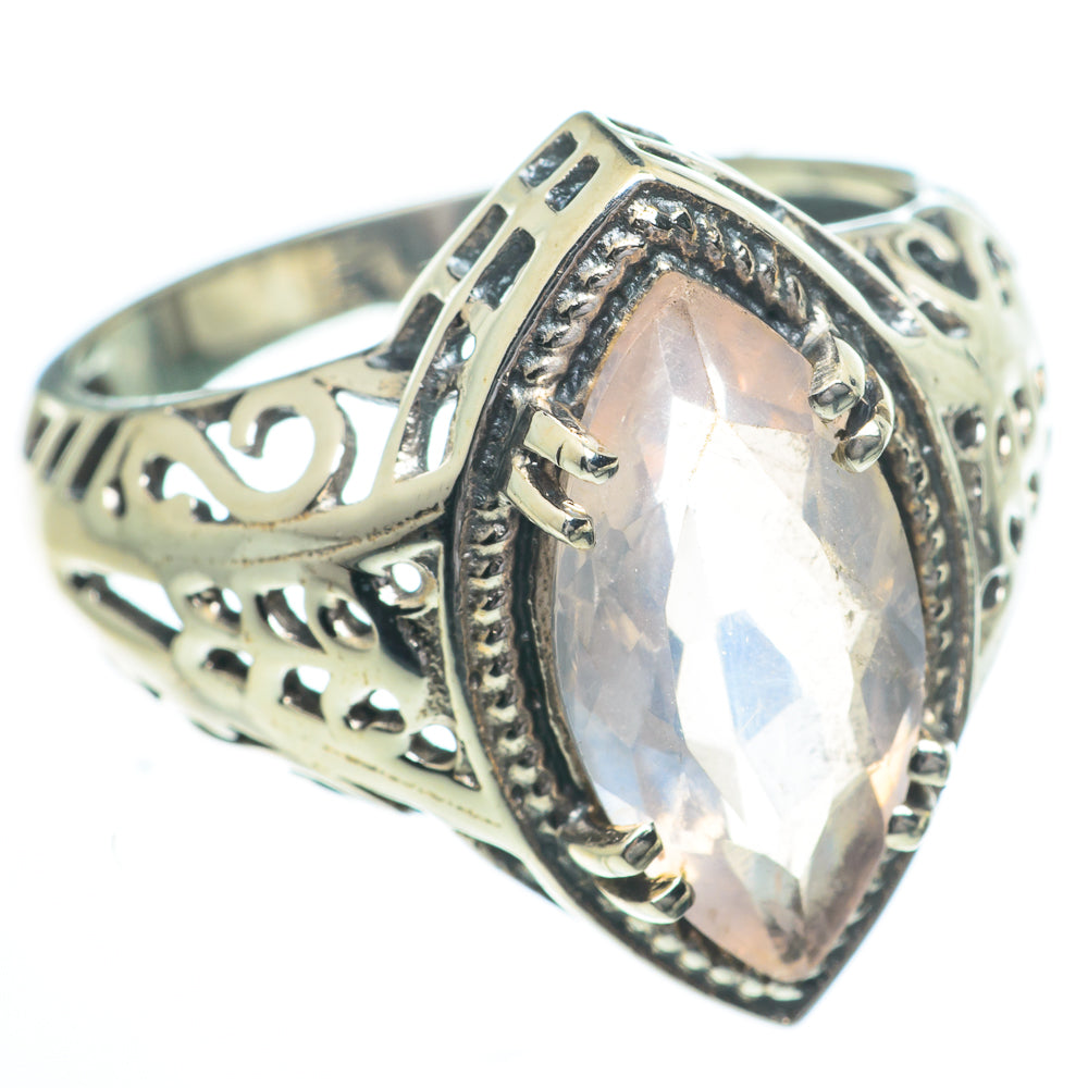 Rose Quartz Rings handcrafted by Anasilvercos - RING63015