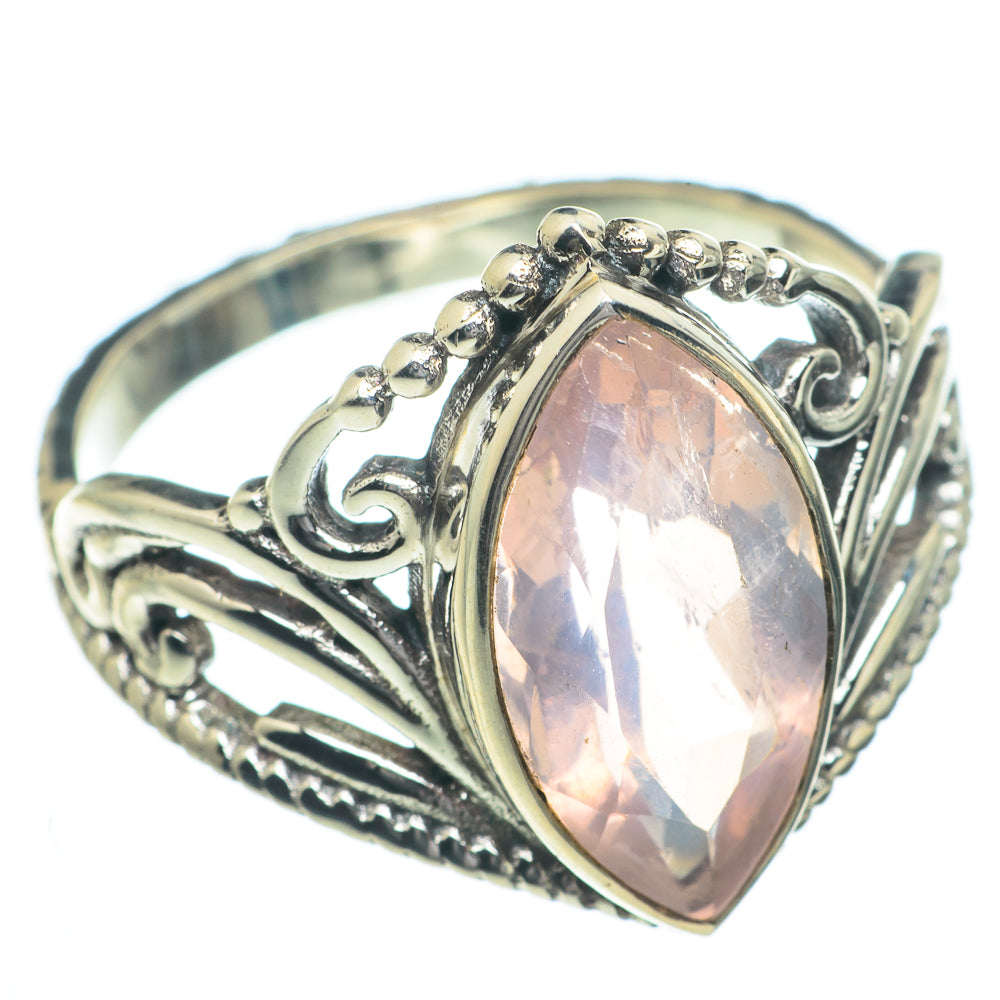 Rose Quartz Rings handcrafted by Anasilvercos - RING63017