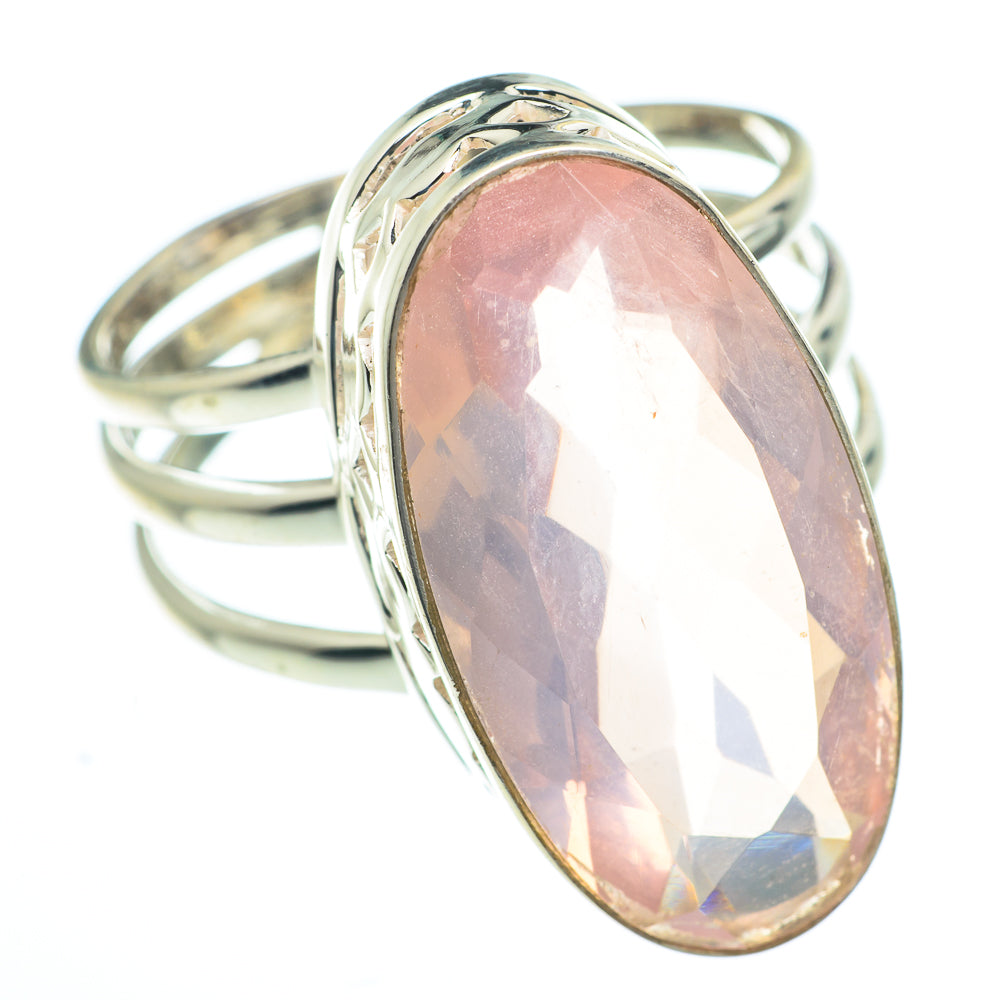 Rose Quartz Rings handcrafted by Anasilvercos - RING63044