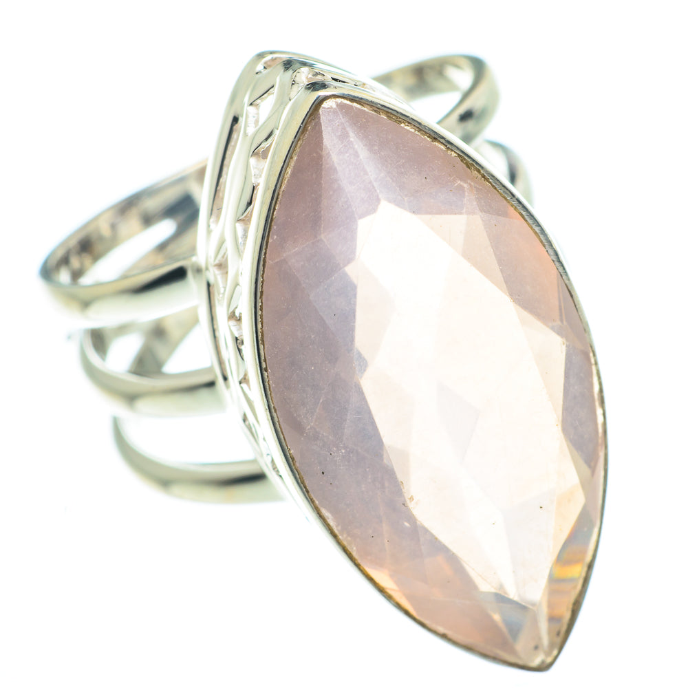 Rose Quartz Rings handcrafted by Anasilvercos - RING63045