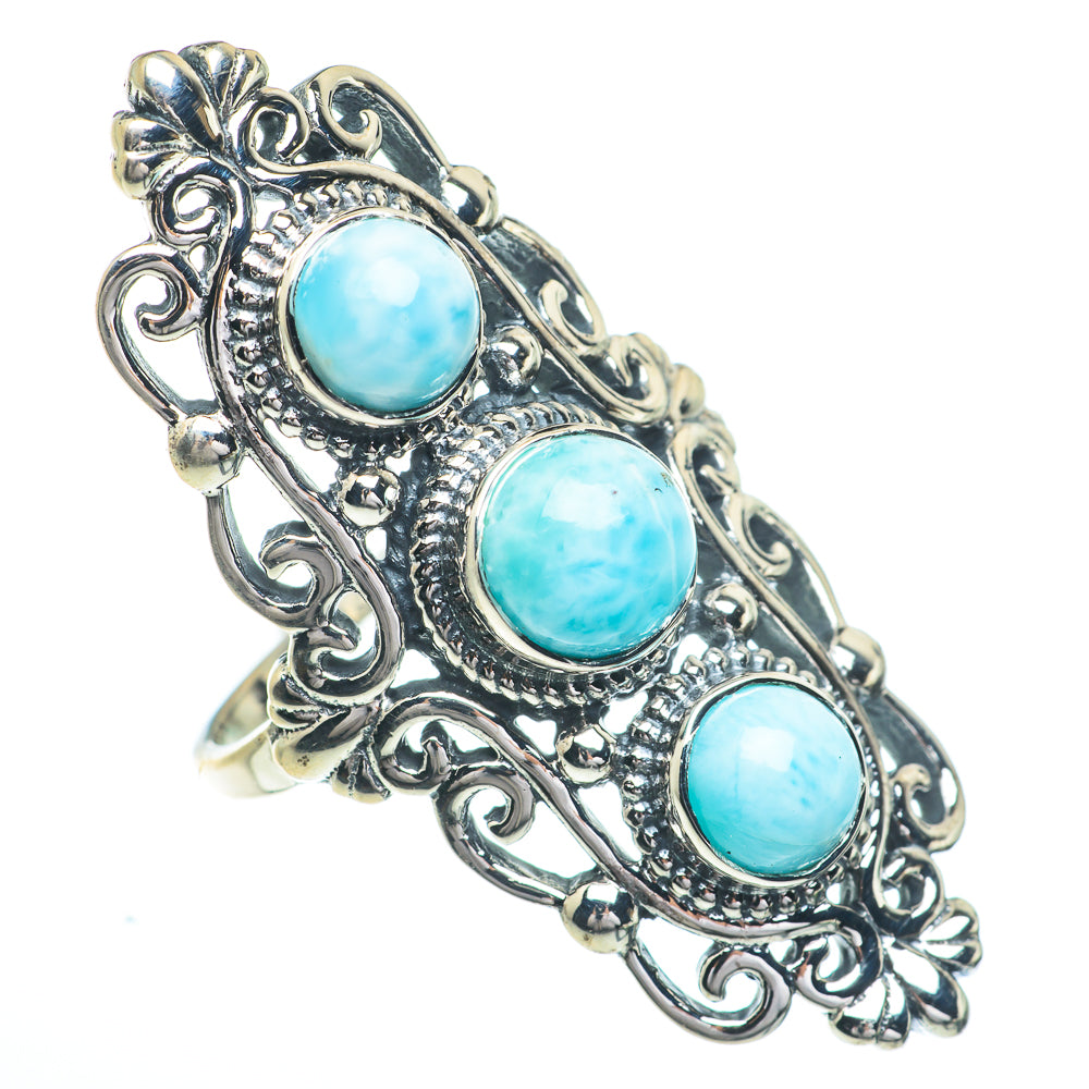 Larimar Rings handcrafted by Anasilvercos - RING63101