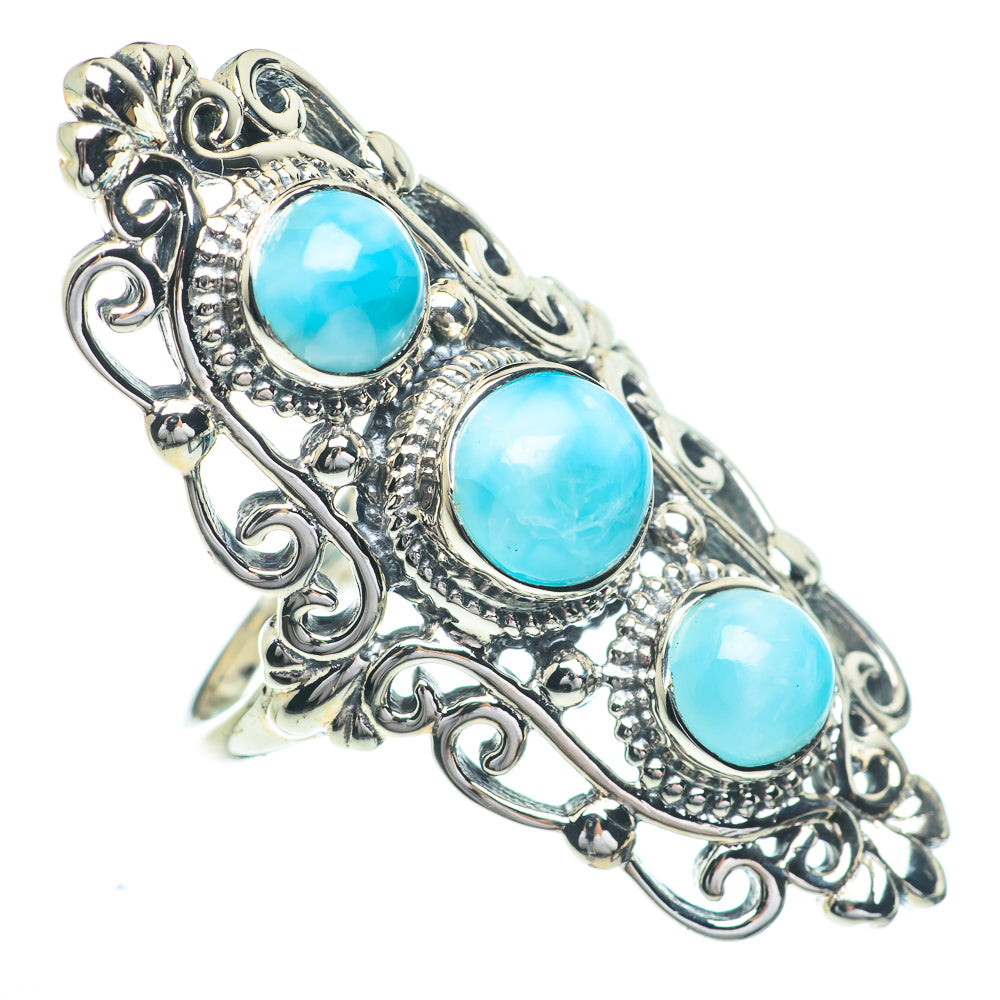 Larimar Rings handcrafted by Anasilvercos - RING63103