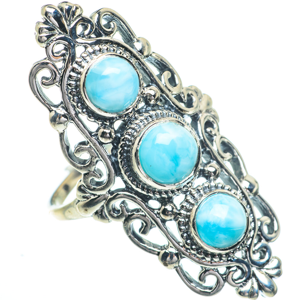Larimar Rings handcrafted by Anasilvercos - RING63106