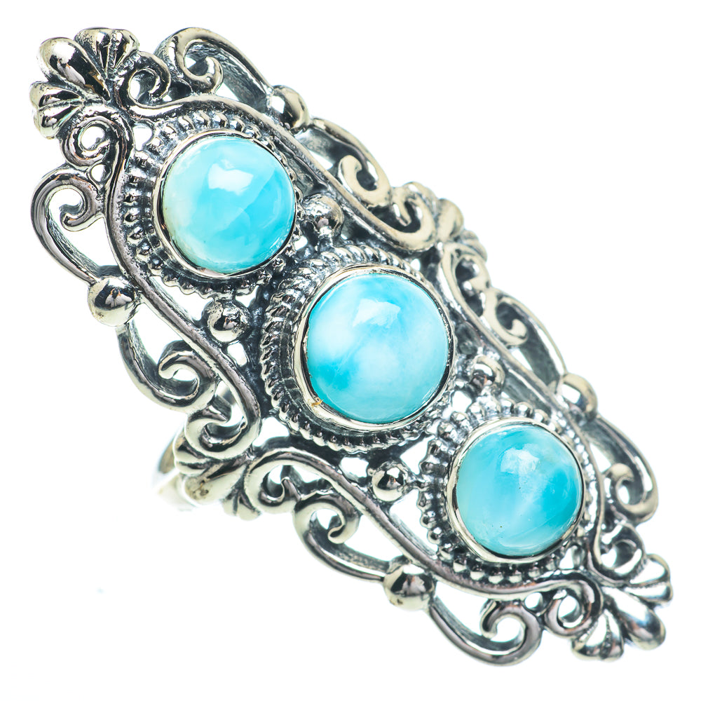 Larimar Rings handcrafted by Anasilvercos - RING63109
