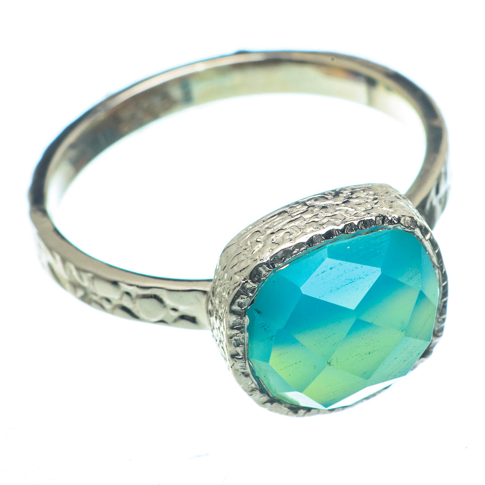 Aqua Chalcedony Rings handcrafted by Anasilvercos - RING63116