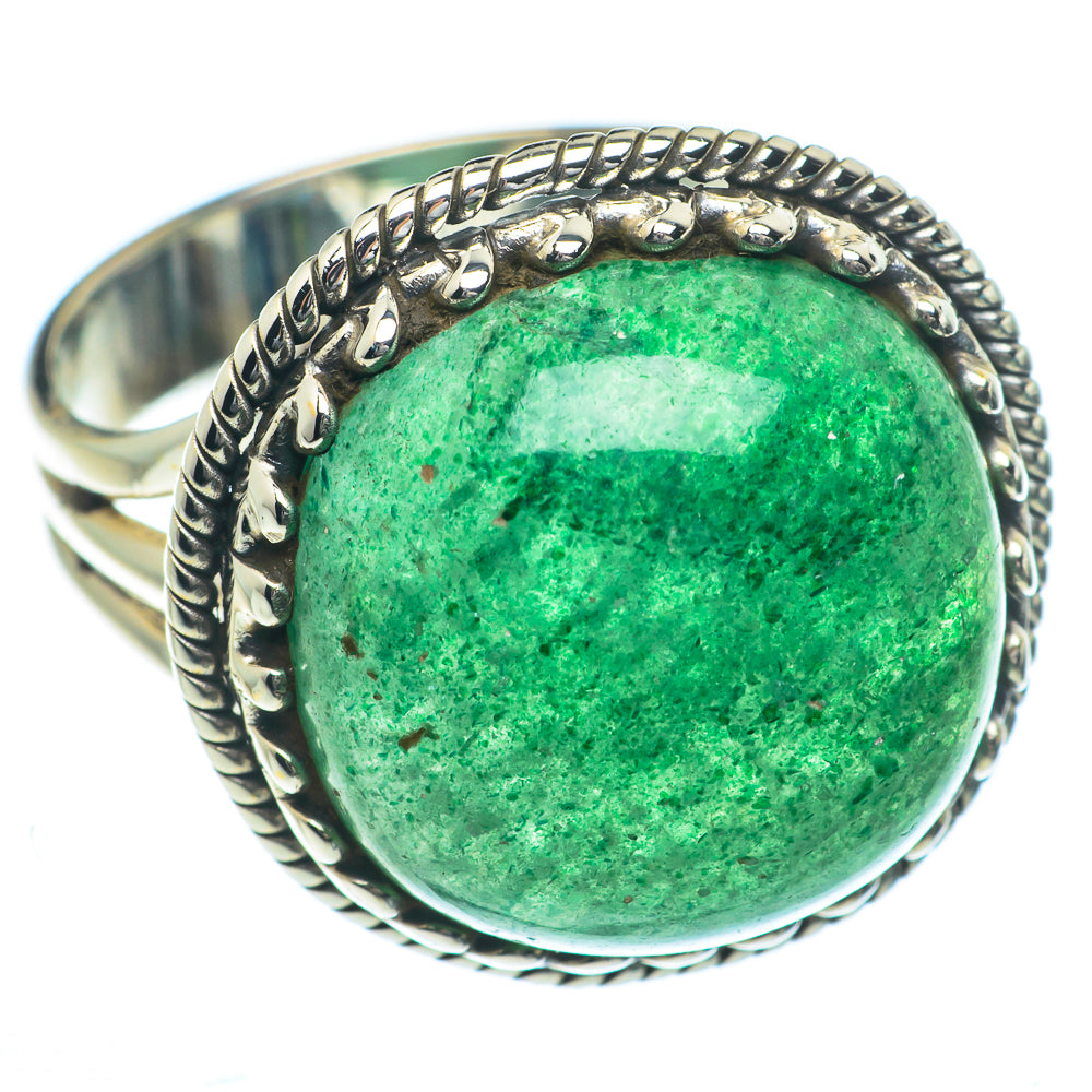 Green Aventurine Rings handcrafted by Anasilvercos - RING63119