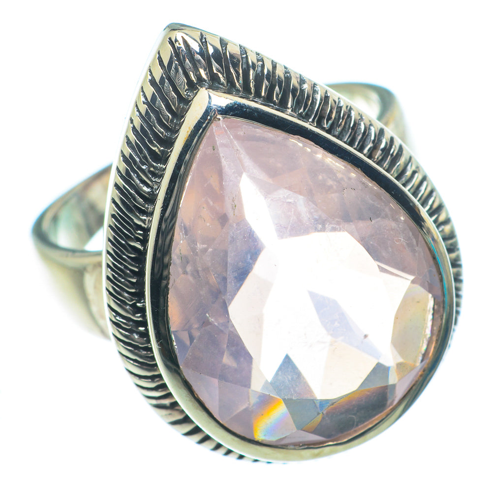 Rose Quartz Rings handcrafted by Anasilvercos - RING63124