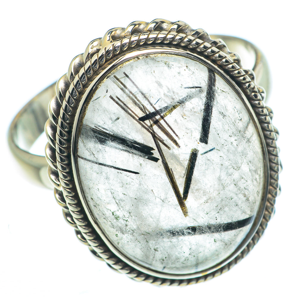 Tourmalinated Quartz Rings handcrafted by Anasilvercos - RING63132