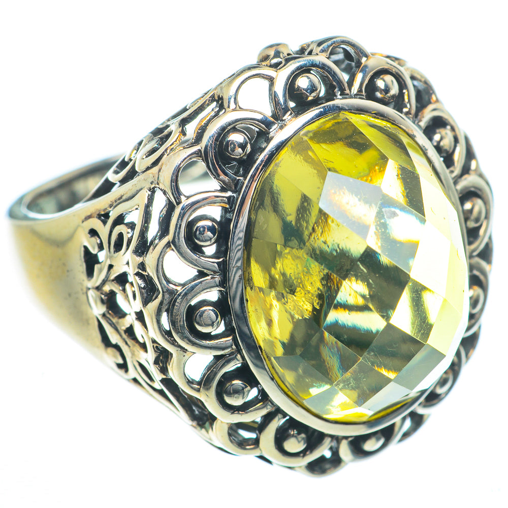 Lemon Quartz Rings handcrafted by Anasilvercos - RING63140