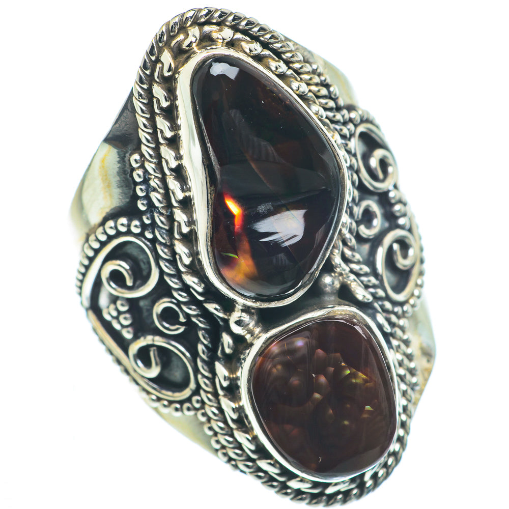 Mexican Fire Agate Rings handcrafted by Anasilvercos - RING63149