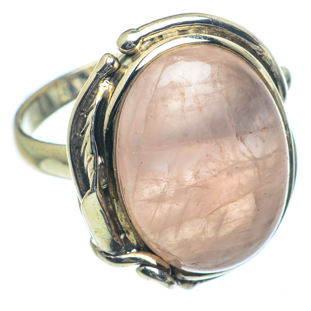 Rose Quartz Rings handcrafted by Anasilvercos - RING63153