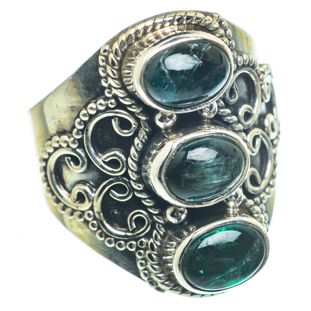 Green Tourmaline Rings handcrafted by Anasilvercos - RING63169