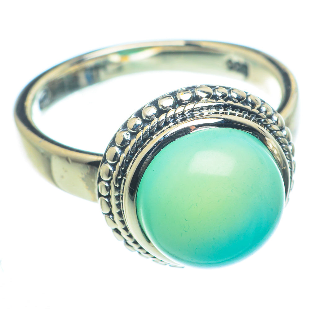 Aqua Chalcedony Rings handcrafted by Anasilvercos - RING63170