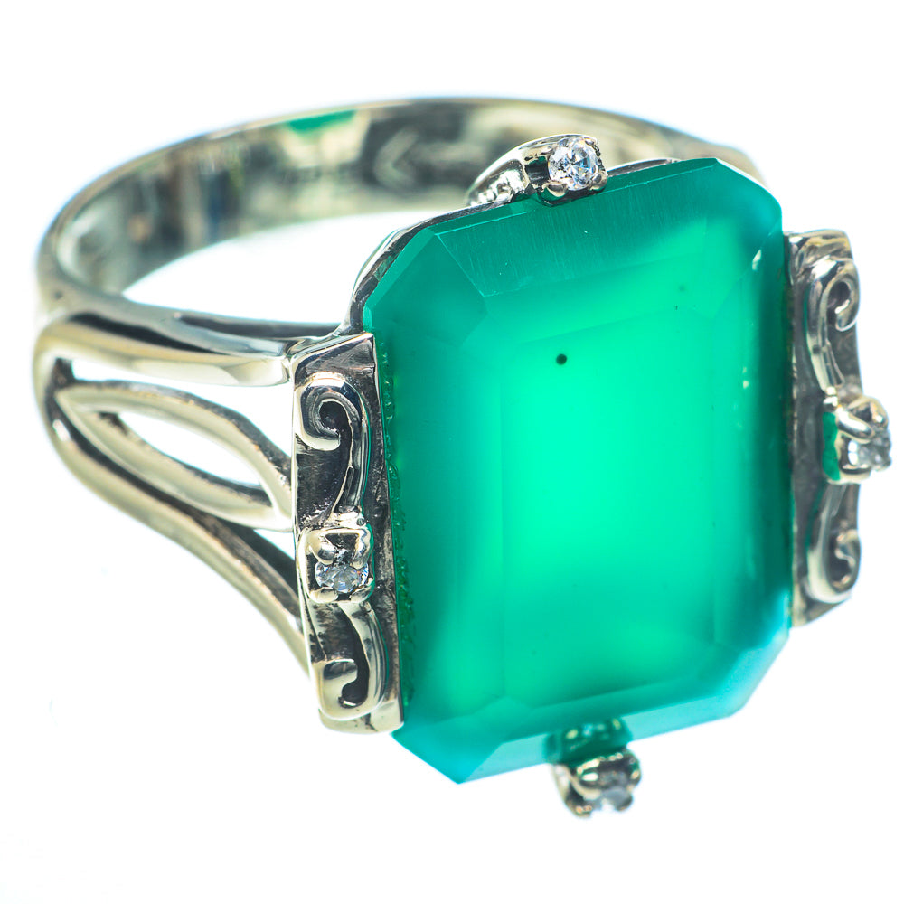 Green Onyx Rings handcrafted by Anasilvercos - RING63173