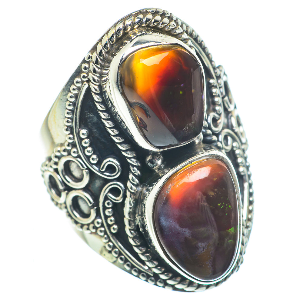 Mexican Fire Agate Rings handcrafted by Anasilvercos - RING63176