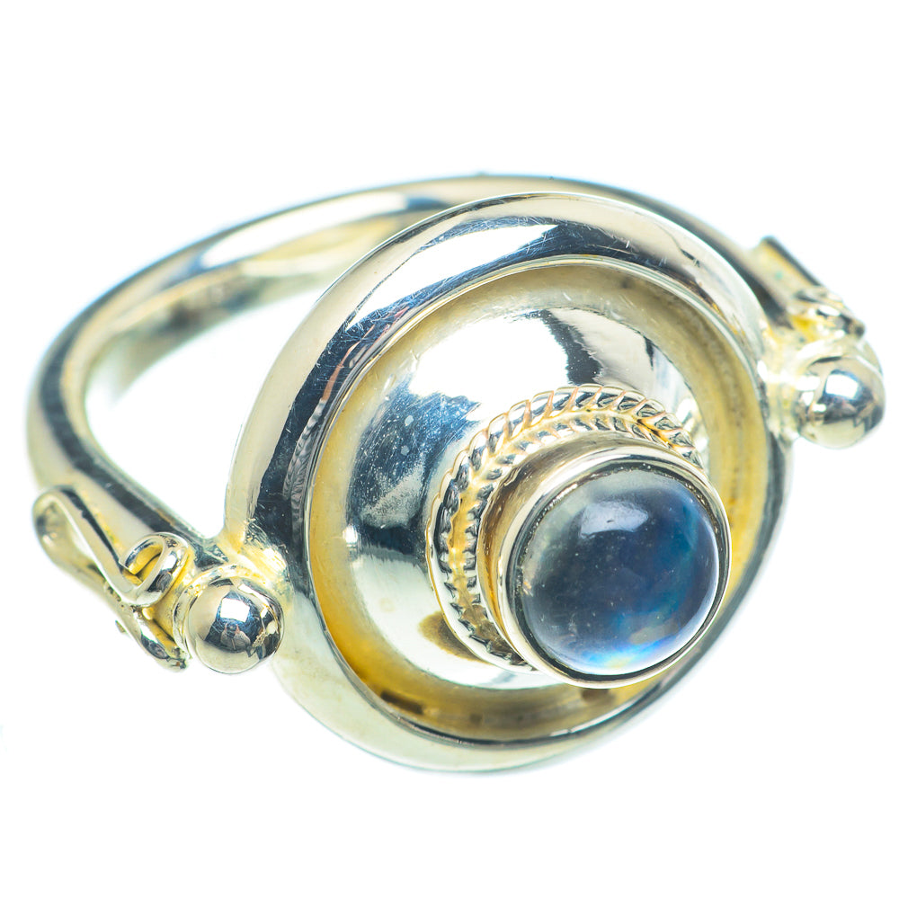 Rainbow Moonstone Rings handcrafted by Anasilvercos - RING63216