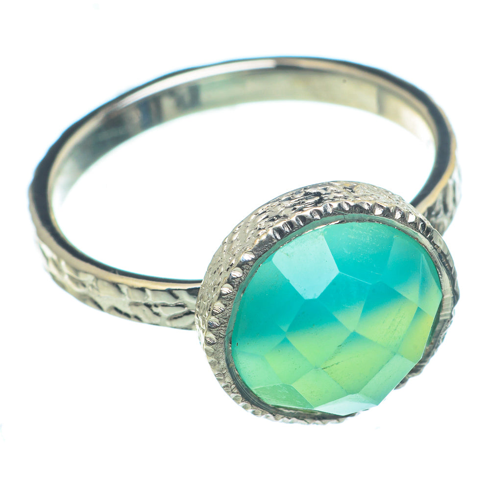 Aqua Chalcedony Rings handcrafted by Anasilvercos - RING63225