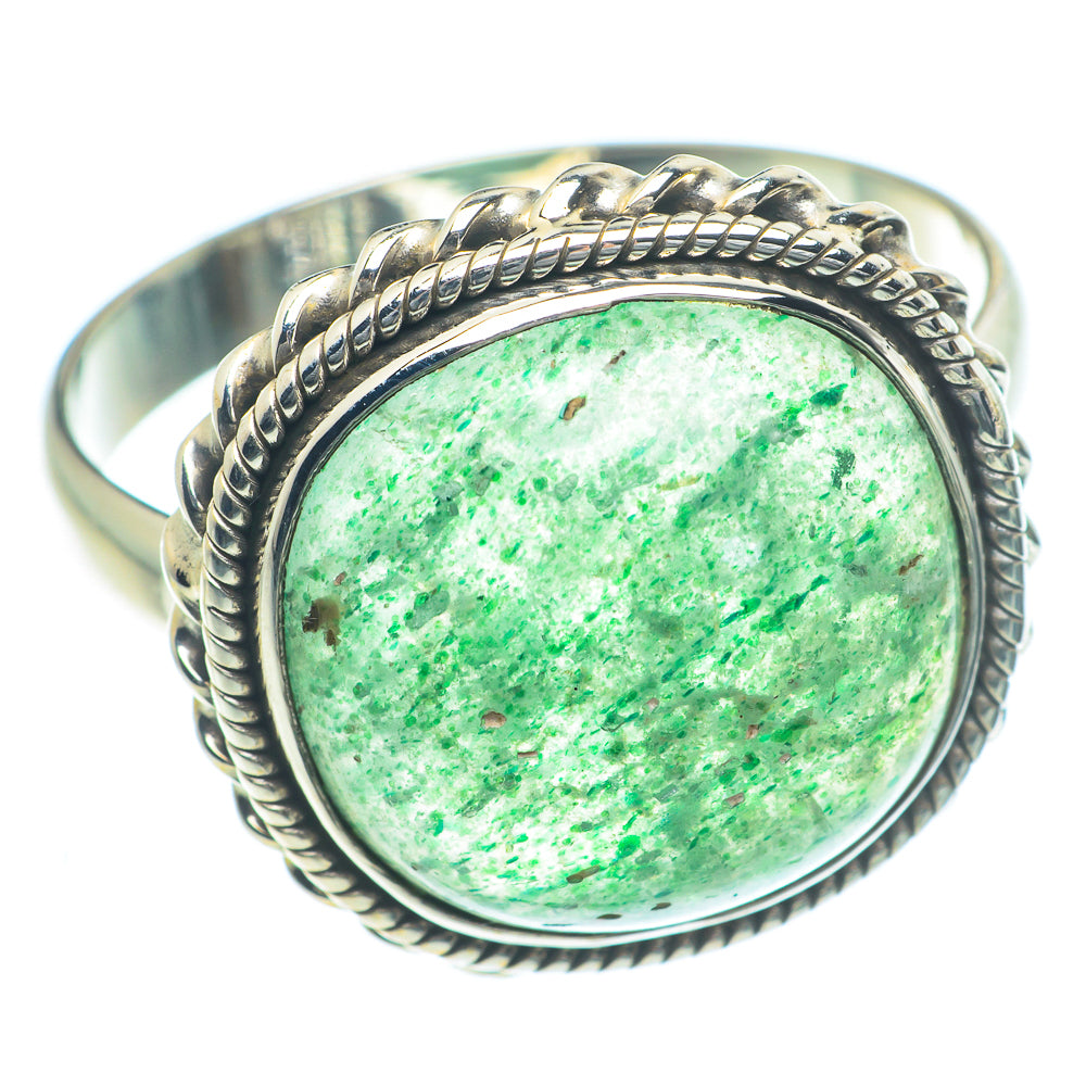 Green Aventurine Rings handcrafted by Anasilvercos - RING63226