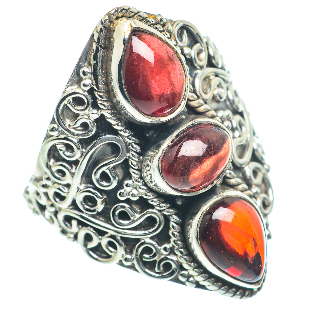 Garnet Rings handcrafted by Anasilvercos - RING63234