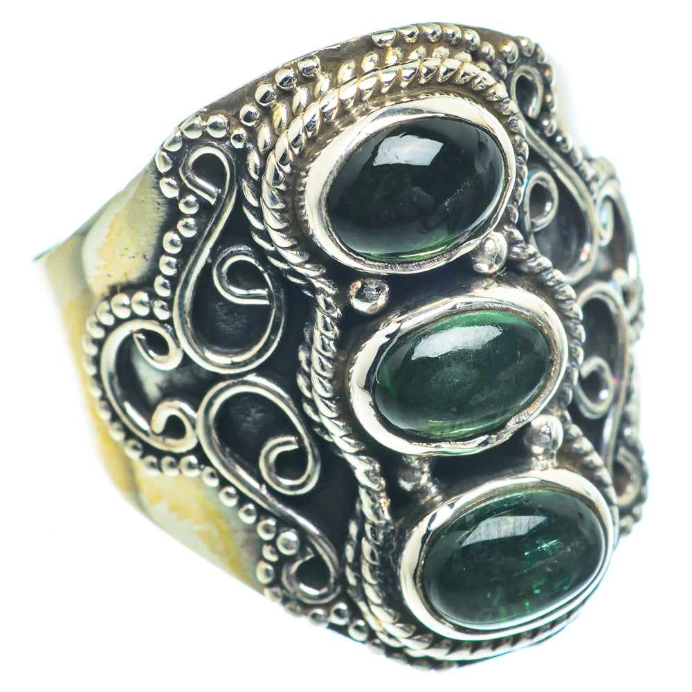 Green Tourmaline Rings handcrafted by Anasilvercos - RING63250