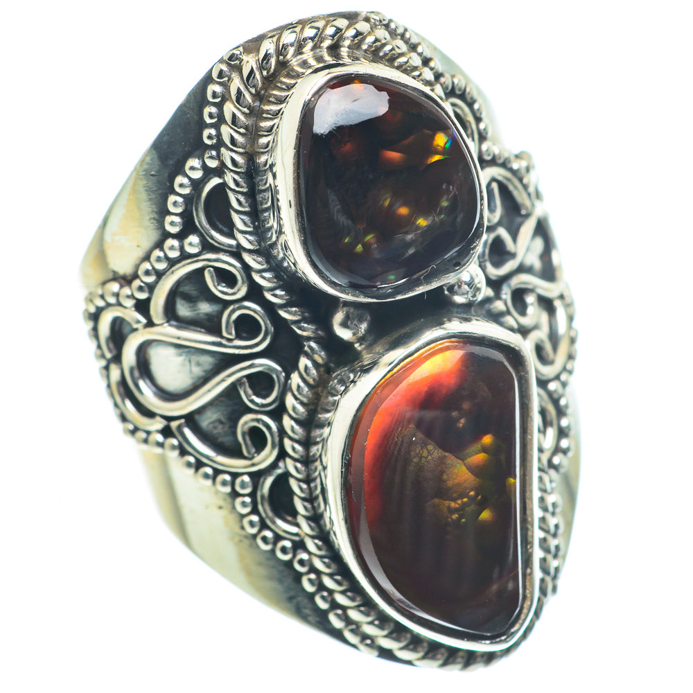 Mexican Fire Agate Rings handcrafted by Anasilvercos - RING63252