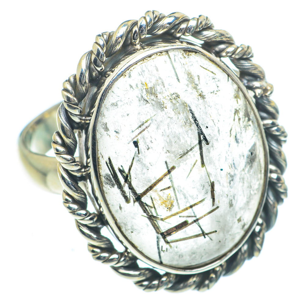 Tourmalinated Quartz Rings handcrafted by Anasilvercos - RING63277