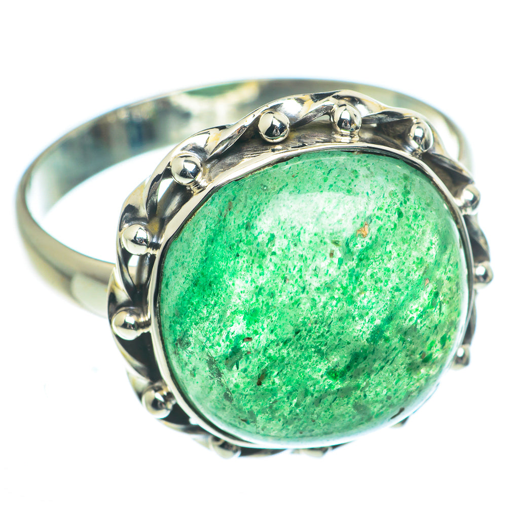 Green Aventurine Rings handcrafted by Anasilvercos - RING63280