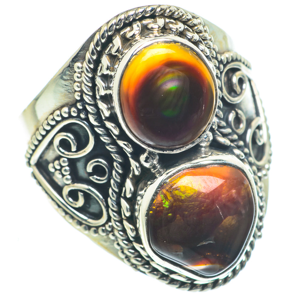 Mexican Fire Agate Rings handcrafted by Anasilvercos - RING63298