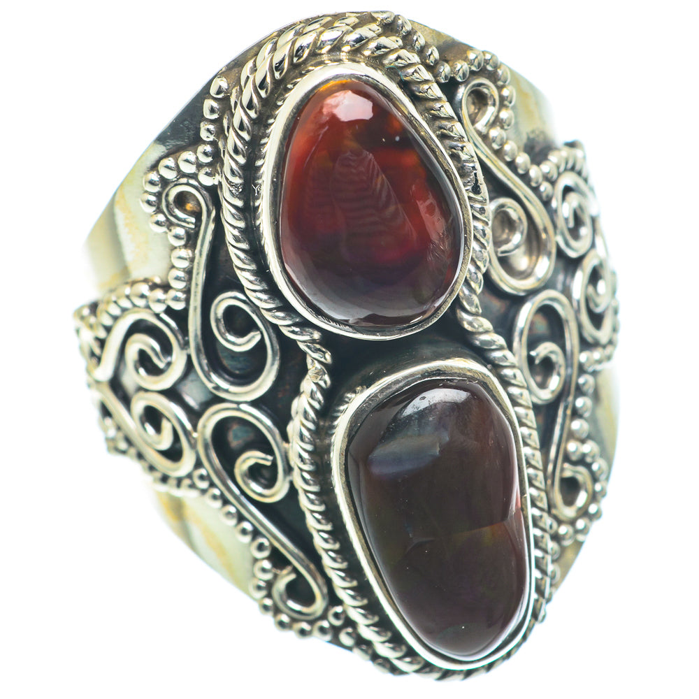 Mexican Fire Agate Rings handcrafted by Anasilvercos - RING63309