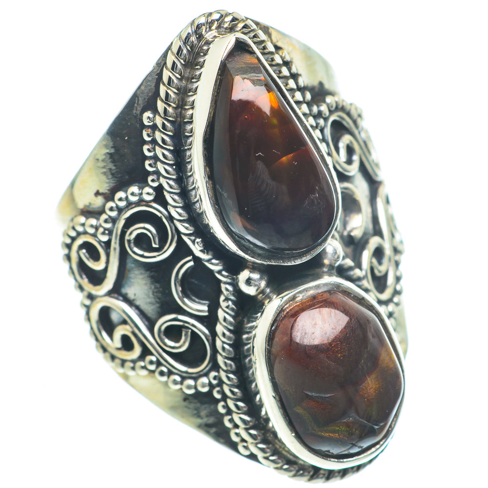 Mexican Fire Agate Rings handcrafted by Anasilvercos - RING63323