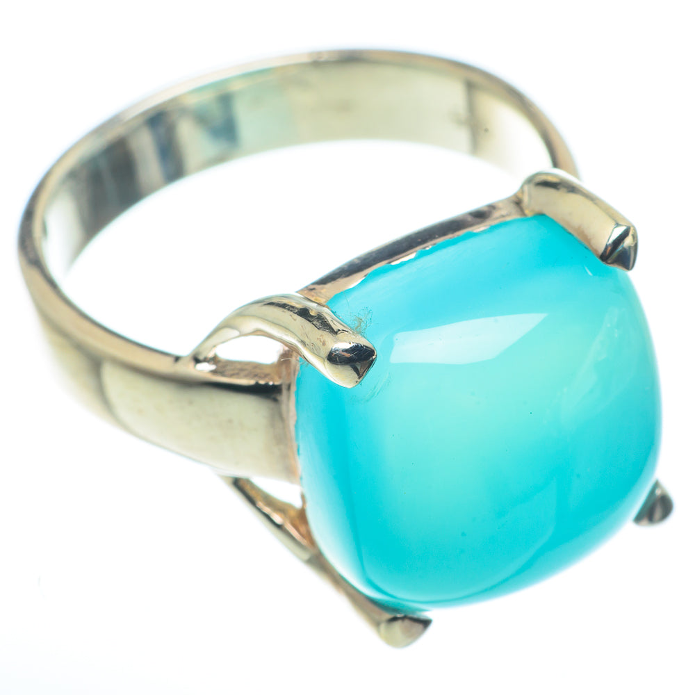 Aqua Chalcedony Rings handcrafted by Anasilvercos - RING63361