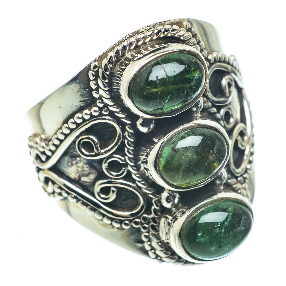 Green Tourmaline Rings handcrafted by Anasilvercos - RING63364
