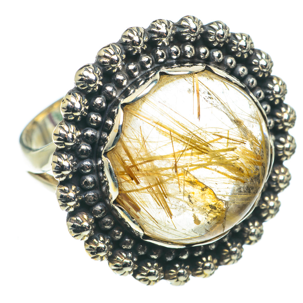 Rutilated Quartz Rings handcrafted by Anasilvercos - RING63376
