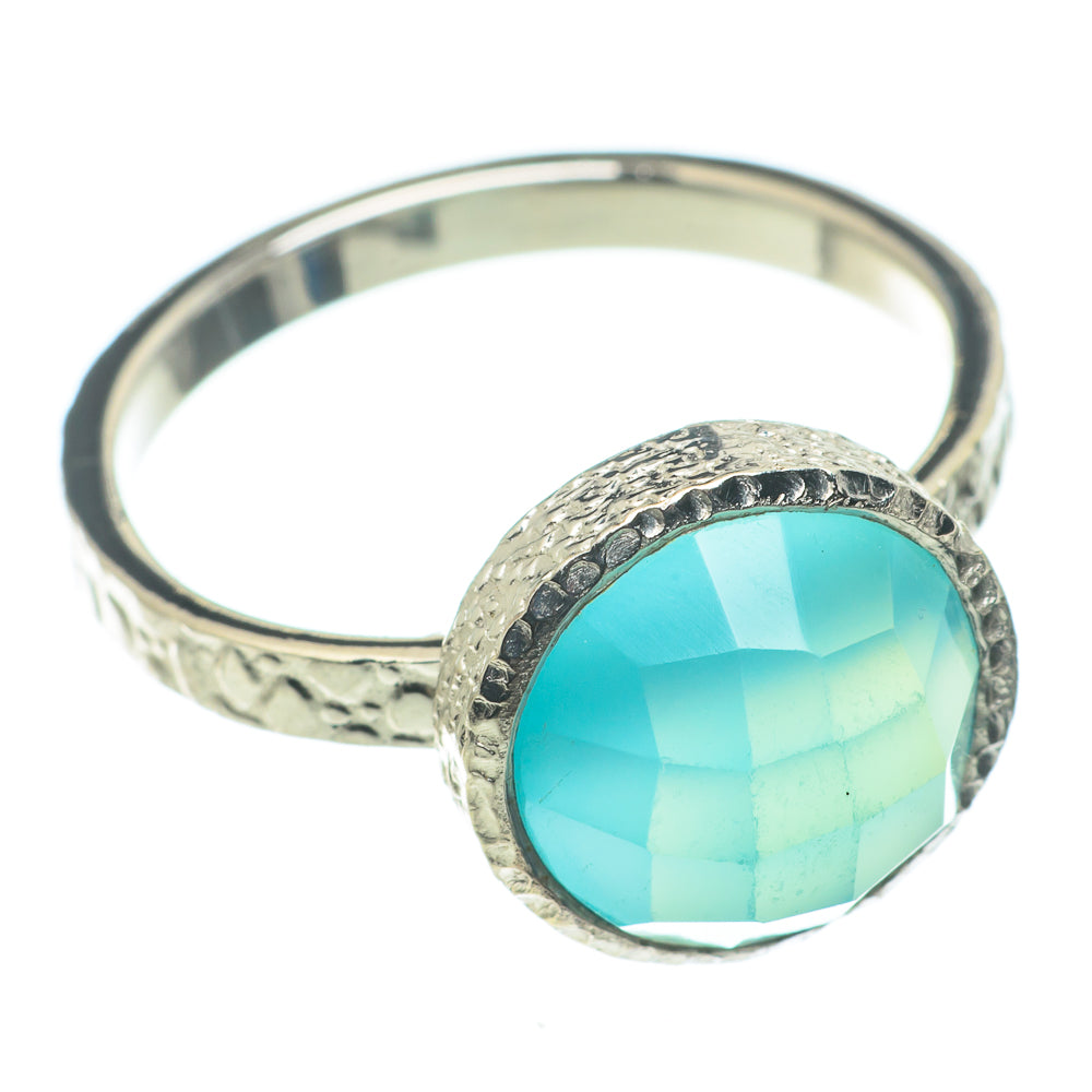 Aqua Chalcedony Rings handcrafted by Anasilvercos - RING63409