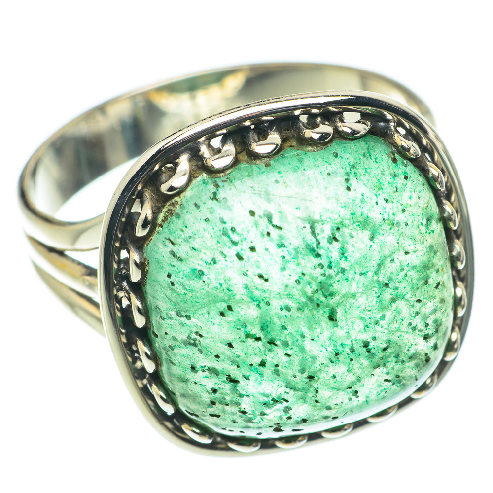 Green Aventurine Rings handcrafted by Anasilvercos - RING63411