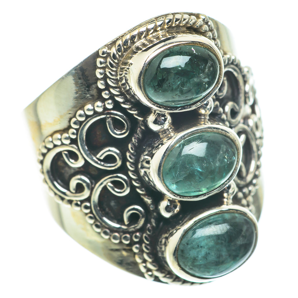 Blue Fluorite Rings handcrafted by Anasilvercos - RING63448