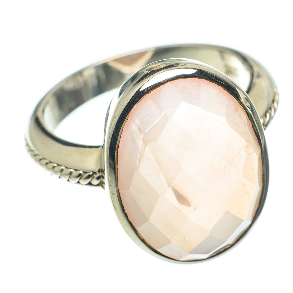 Rose Quartz Rings handcrafted by Anasilvercos - RING63455