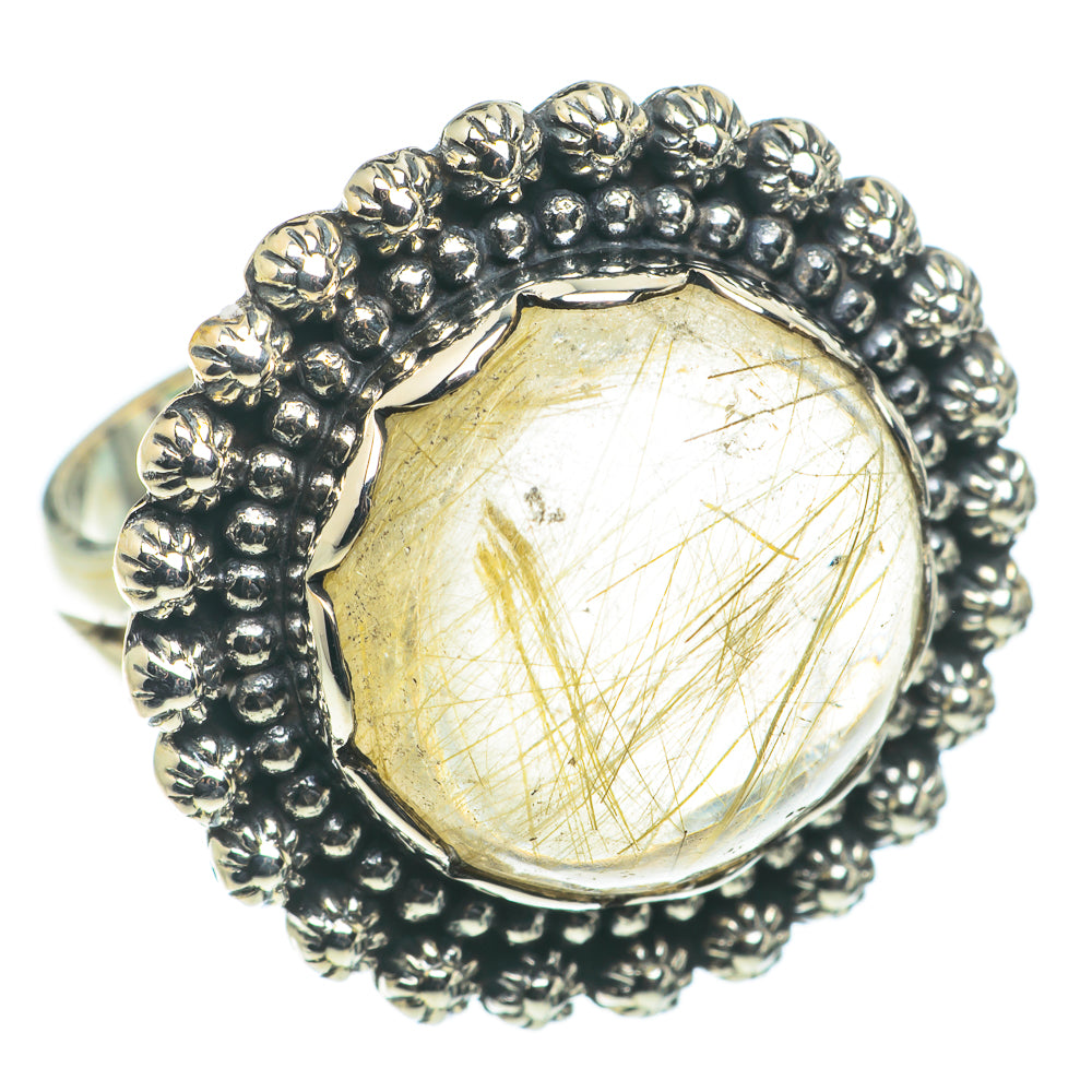 Rutilated Quartz Rings handcrafted by Anasilvercos - RING63458