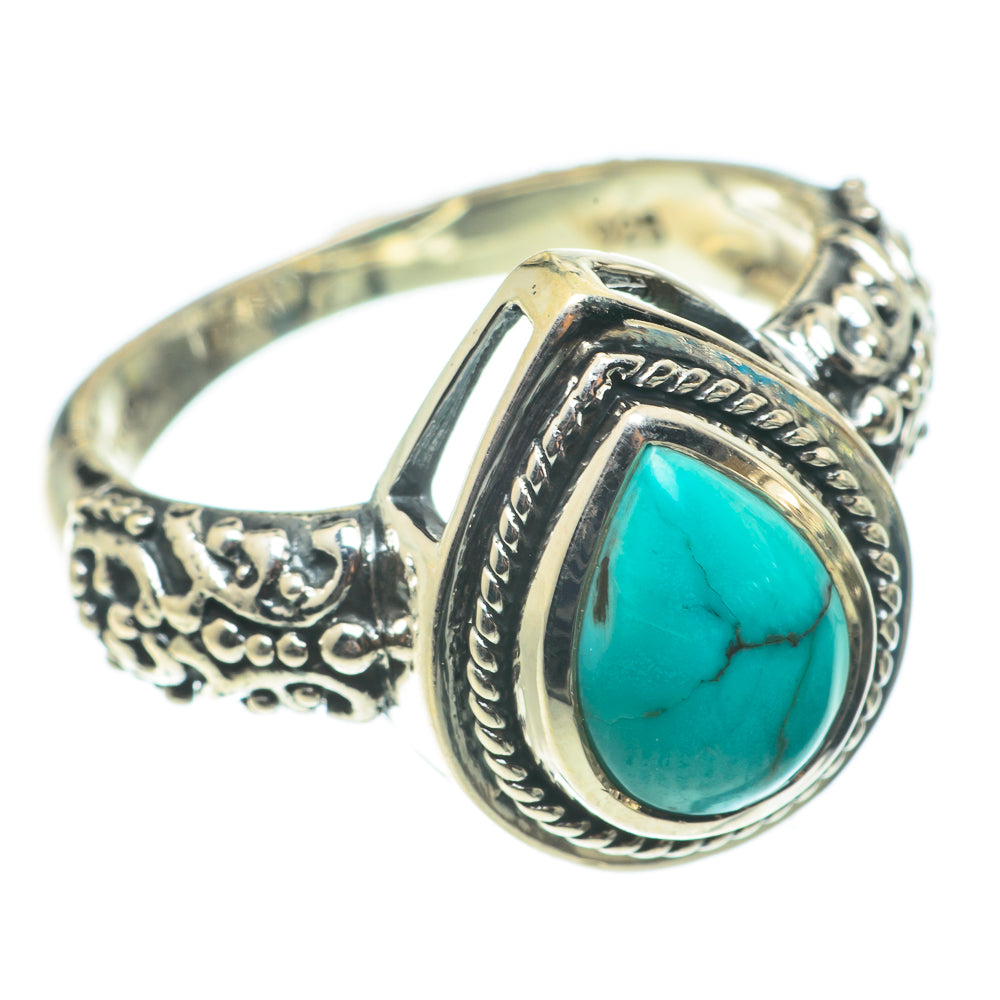 Tibetan Turquoise Rings handcrafted by Anasilvercos - RING63469