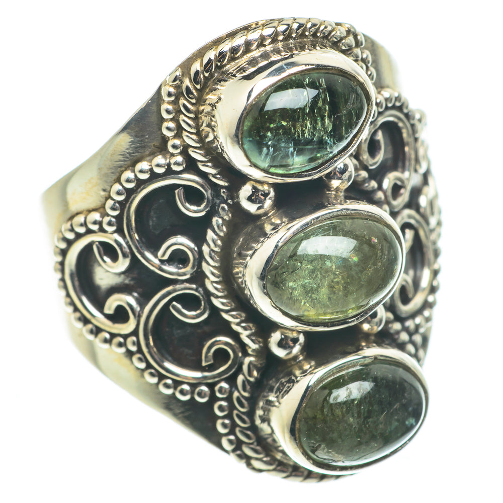 Green Tourmaline Rings handcrafted by Anasilvercos - RING63470