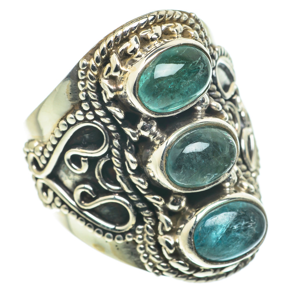Blue Fluorite Rings handcrafted by Anasilvercos - RING63500