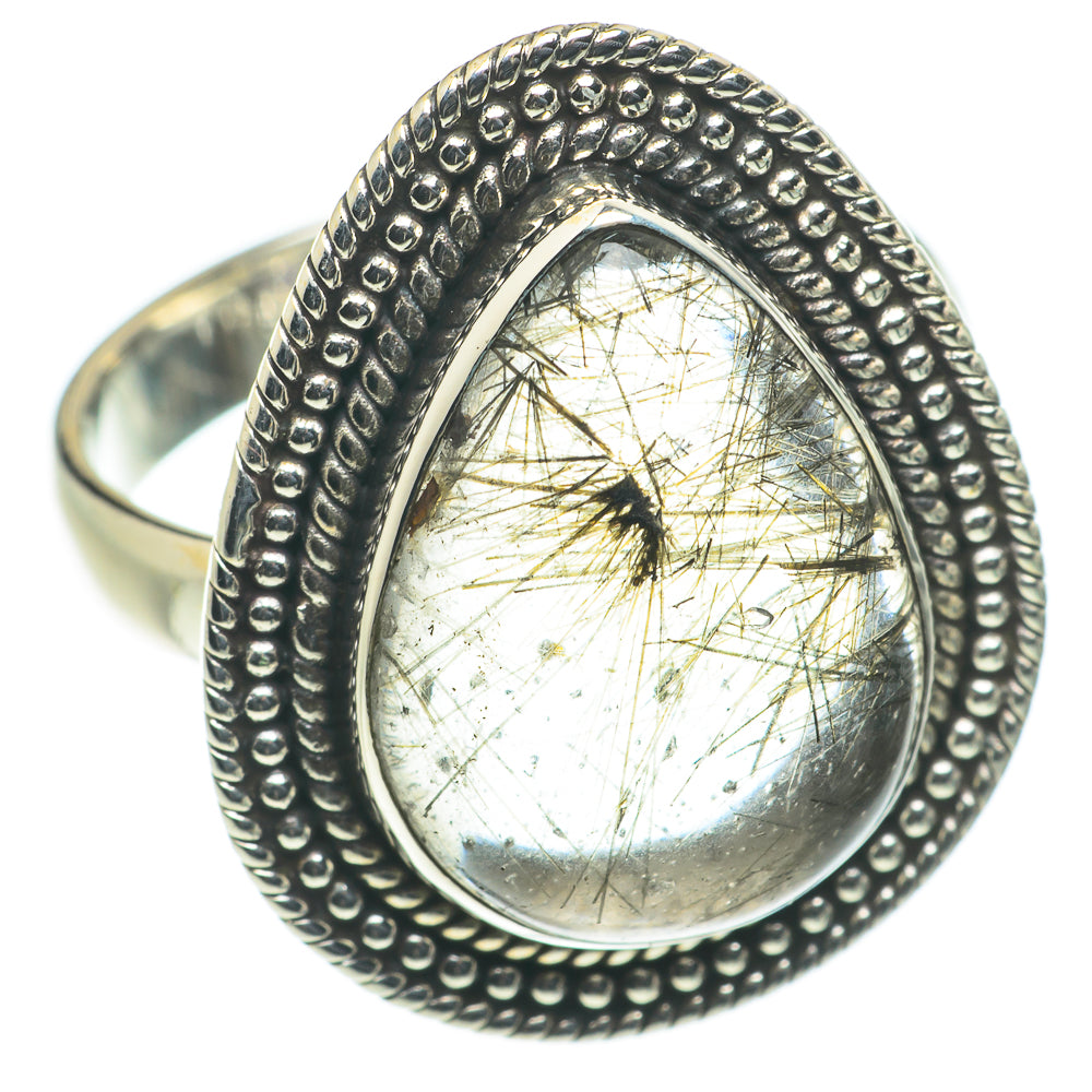 Tourmalinated Quartz Rings handcrafted by Anasilvercos - RING63531
